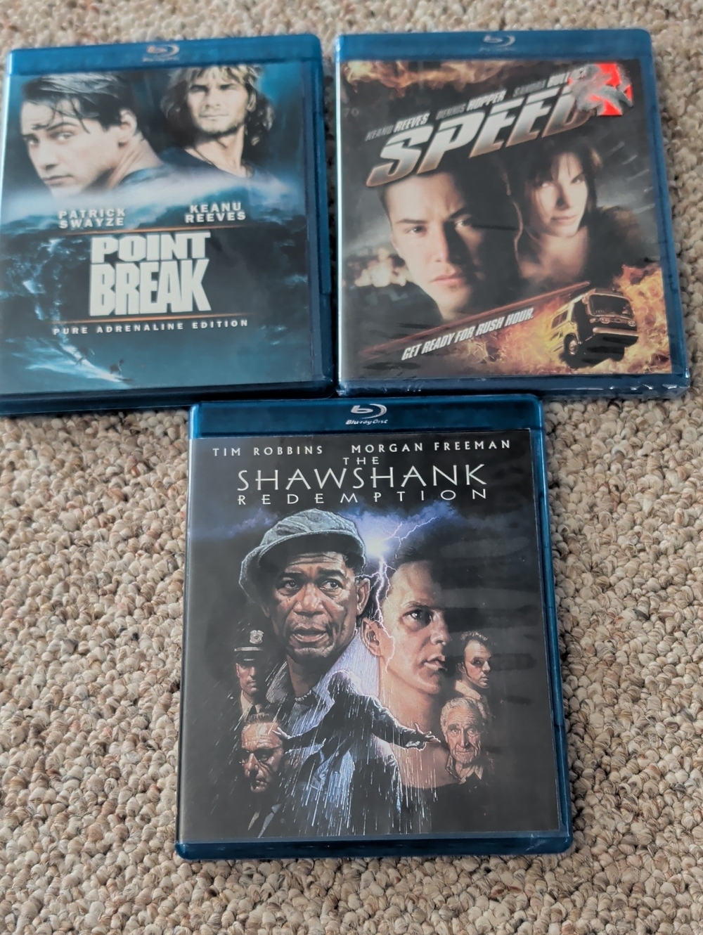Blu-ray Movie Bundle featuring The Shawshank Redemption, Point Break & Speed